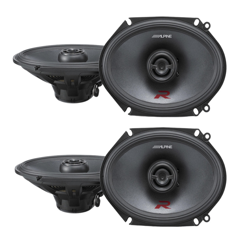 Alpine 2 Pack R-S68 R Series 6x8 Inch Coaxial 2 Way 300 Watts Car